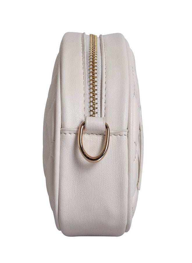 Lino Perros Womens Quilted White Sling Bag - Image 5
